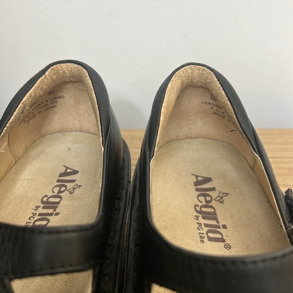 Alegria black Mary Jane leather shoes womens size 40 US 9.5 - Picture 5 of 16